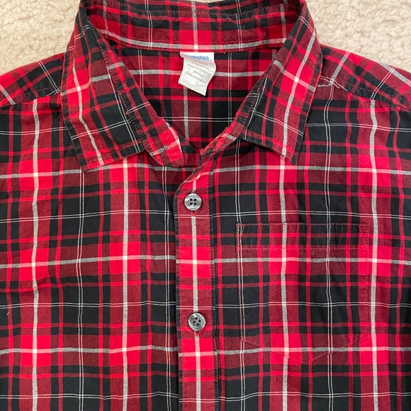 Gymboree Button-Down Christmas Dressy collared Boy’s Plaid Shirt, size 8 - Picture 2 of 5